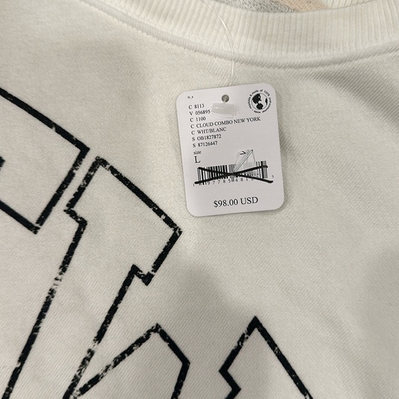 Free People We the Free New York Graphic Camden Oversized Sweatshirt Large - Picture 7 of 8